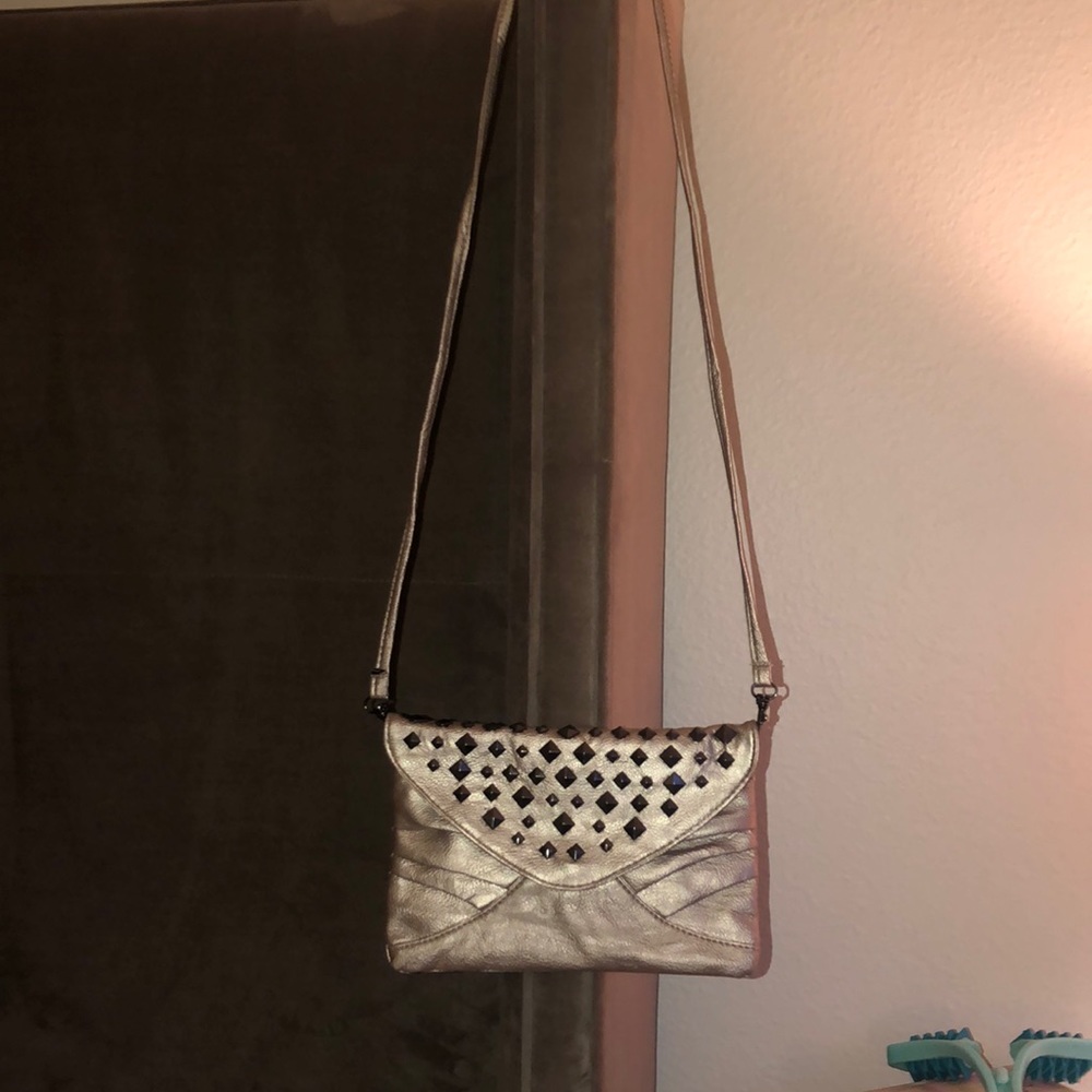 Metal ice dry rose color crossbody